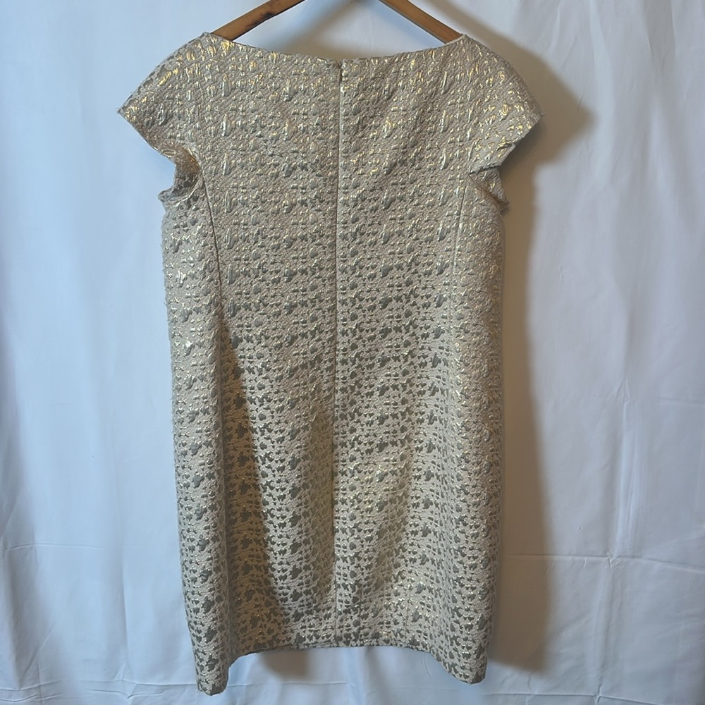 Moschino Cream with Gold shift dress - Picture 3 of 6